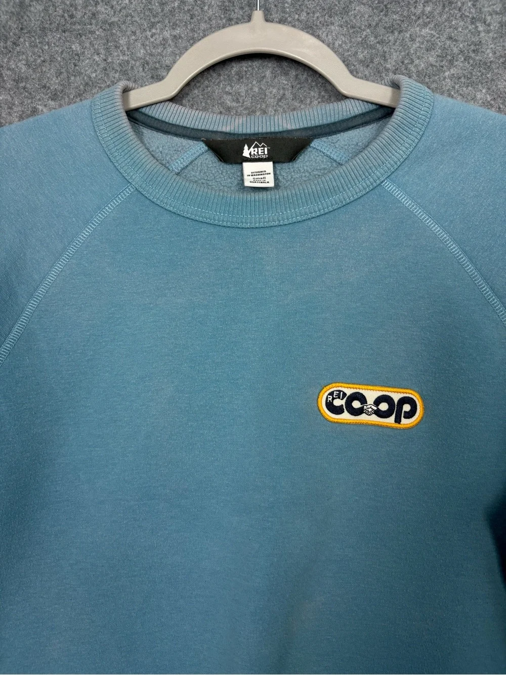 REI Co-op Blue Fleece Crewneck Sweatshirt Small Outdoor Gorpcore